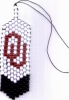 OU COLLEGE LOGO BEADED FEATHER FOR REARVIEW MIRROR, ETC.
